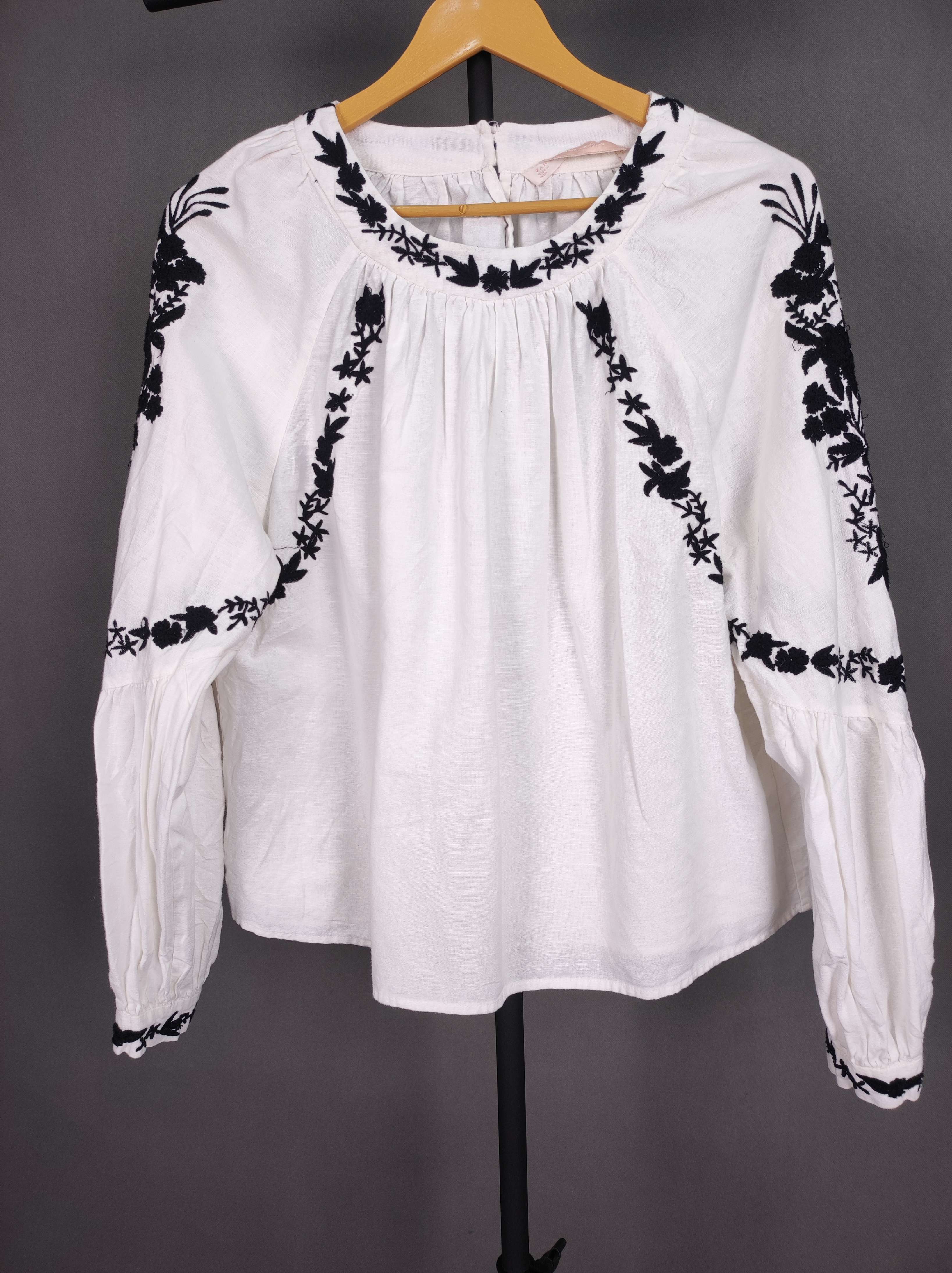 شومیز لینن گلدوزی گرم بالا /zara